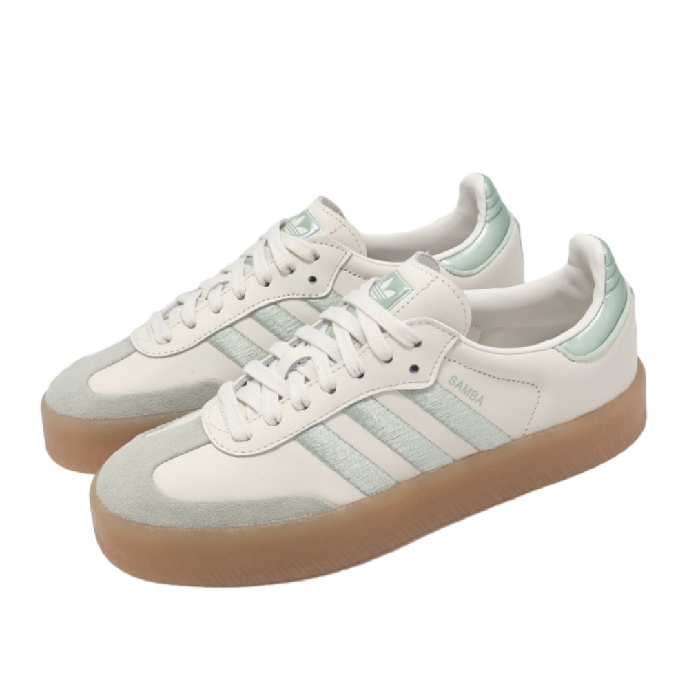NEW 🔥 Adidas Sambae 🔥 Off White / Lime Green
